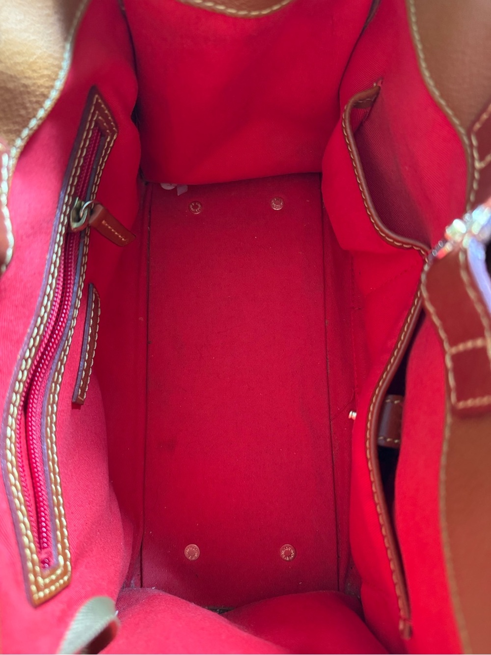 Dooney & Bourke Tan Leather Pebbled Tote - Picture 5 of 7